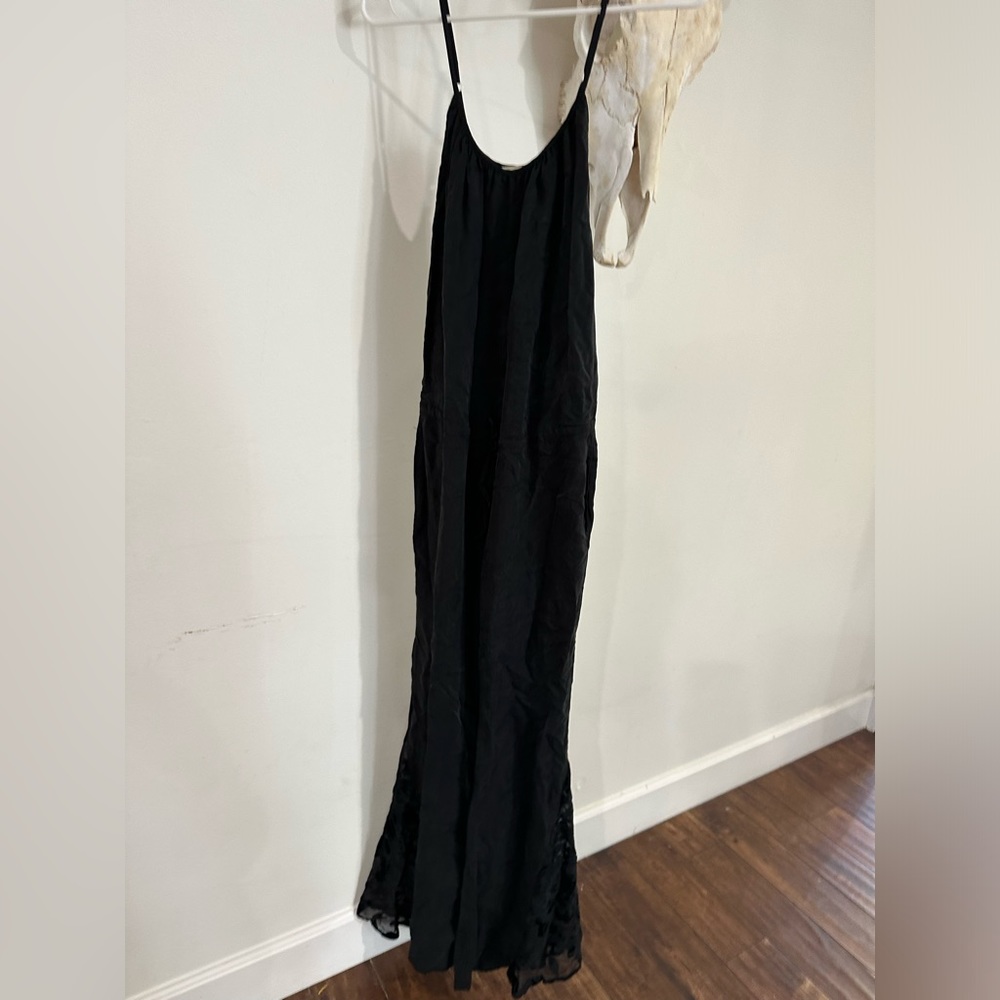 Flynne skye black silk jumpsuit size 1